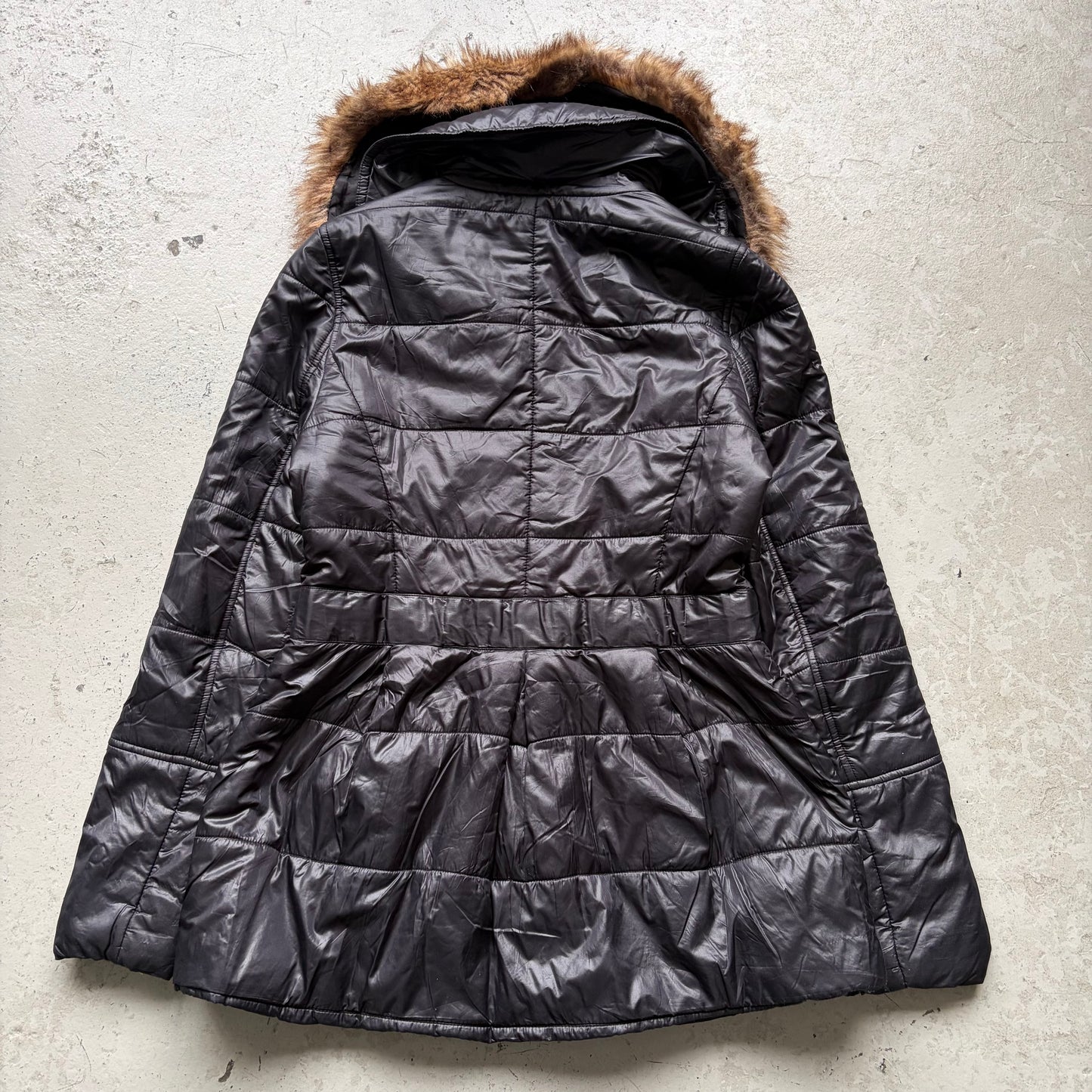 Armani Exchange 09 Sample Removable Fur Collar Black Jacket (L)