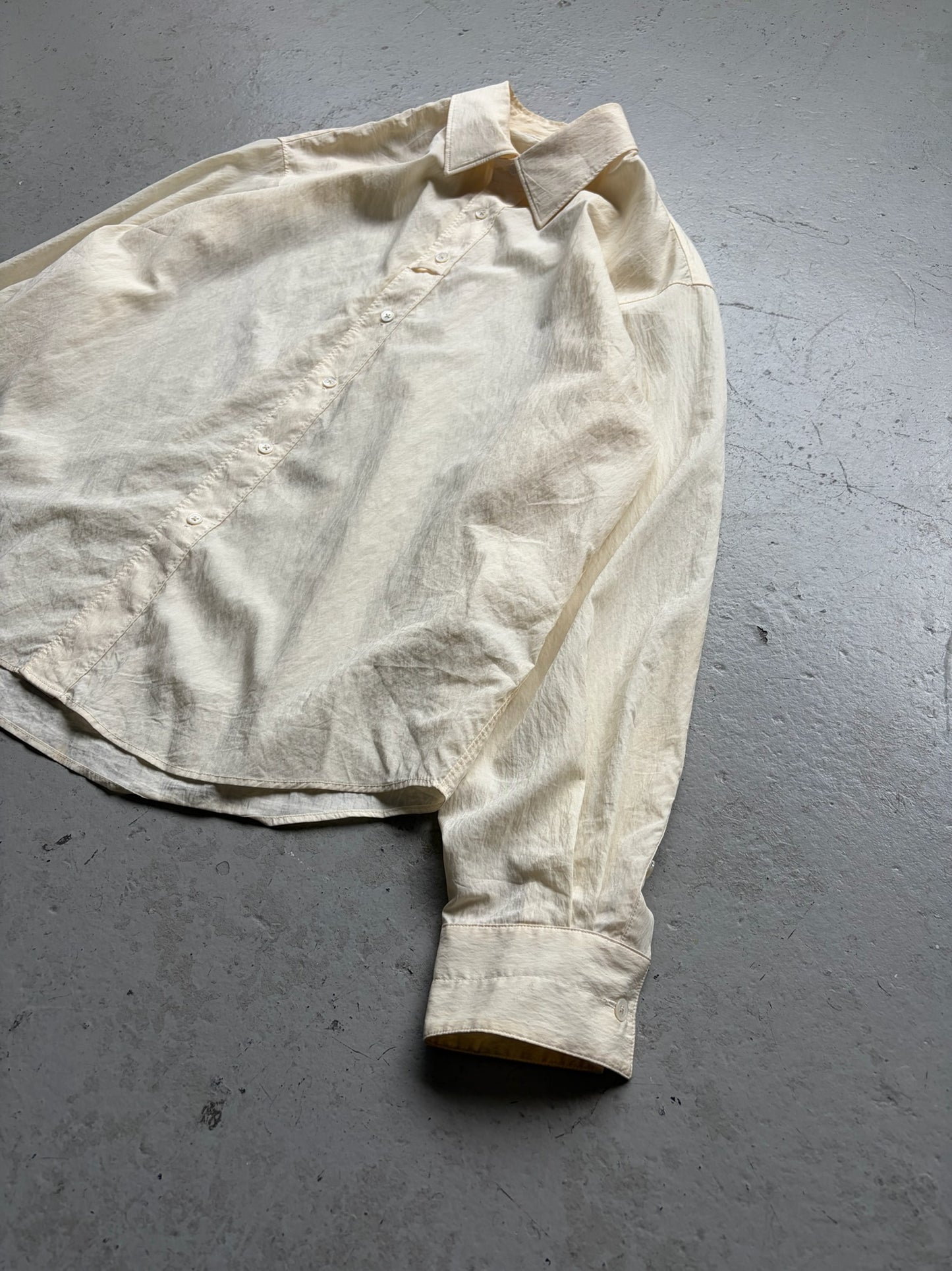 Lemaire Cream Button Up Shirt (46)