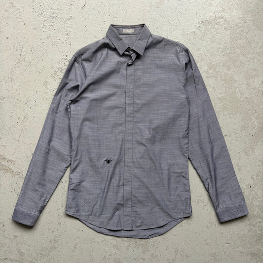 Dior Homme KVA Grey Button Up Bee Long Sleeve (38)