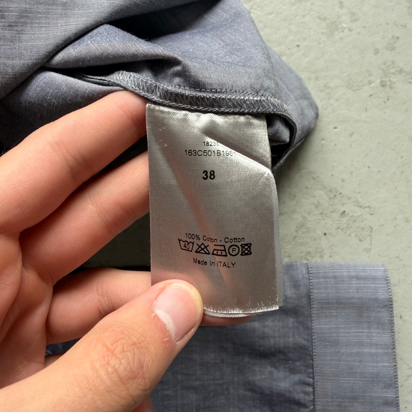 Dior Homme KVA Grey Button Up Bee Long Sleeve (38)