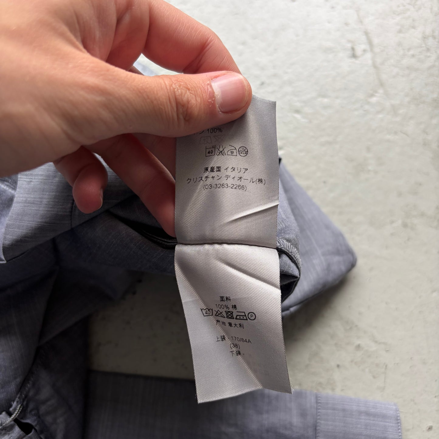 Dior Homme KVA Grey Button Up Bee Long Sleeve (38)