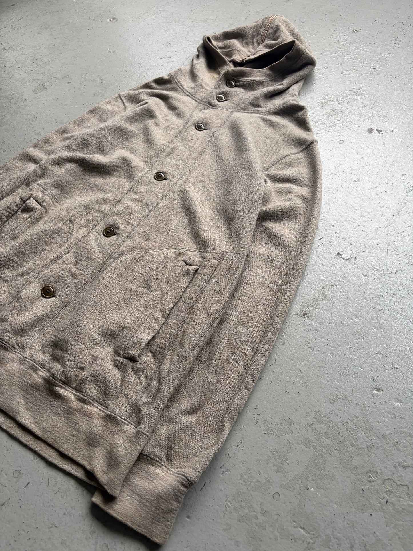 Zucca Button Up Sweater With Exploder Hood (M)