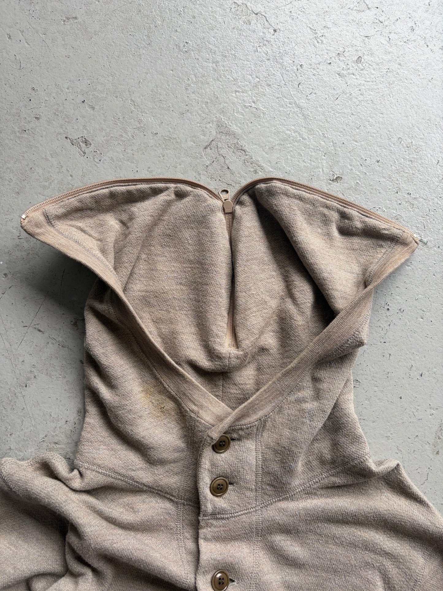 Zucca Button Up Sweater With Exploder Hood (M)