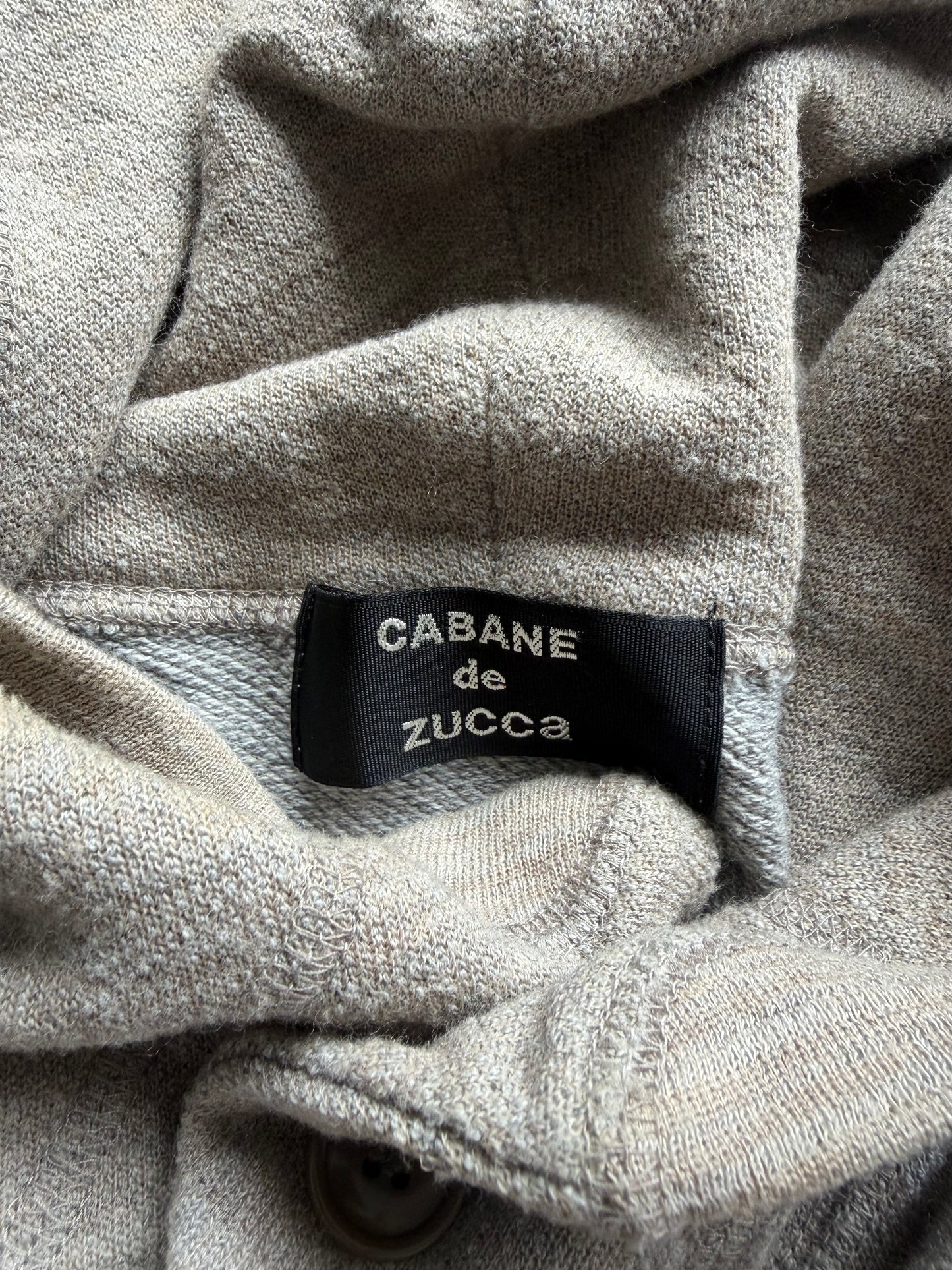 Zucca Button Up Sweater With Exploder Hood (M)