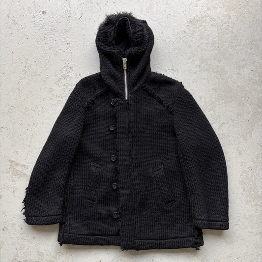 Junya Watanabe AD2003 Black Knitted Parka (S)