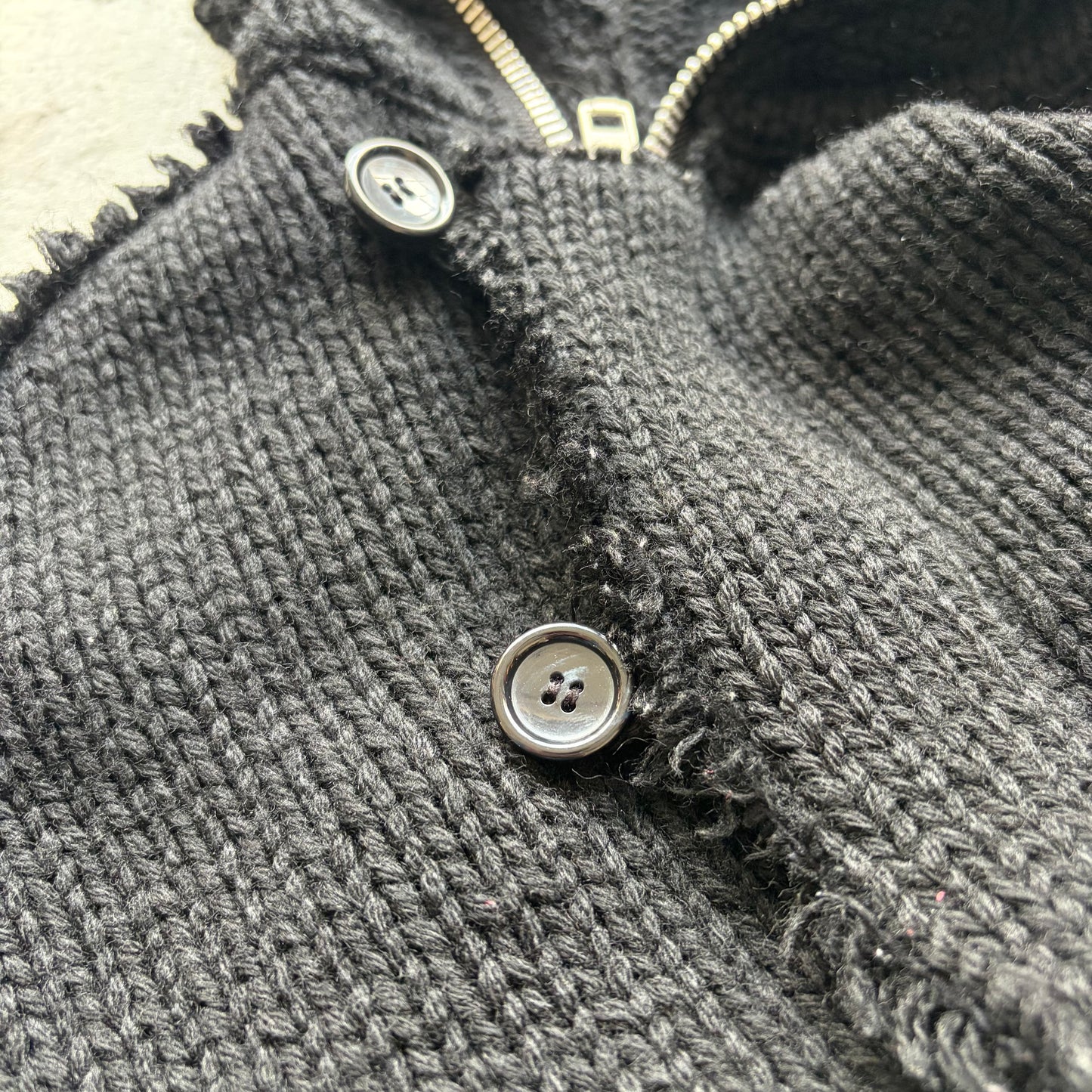 Junya Watanabe AD2003 Black Knitted Parka (S)