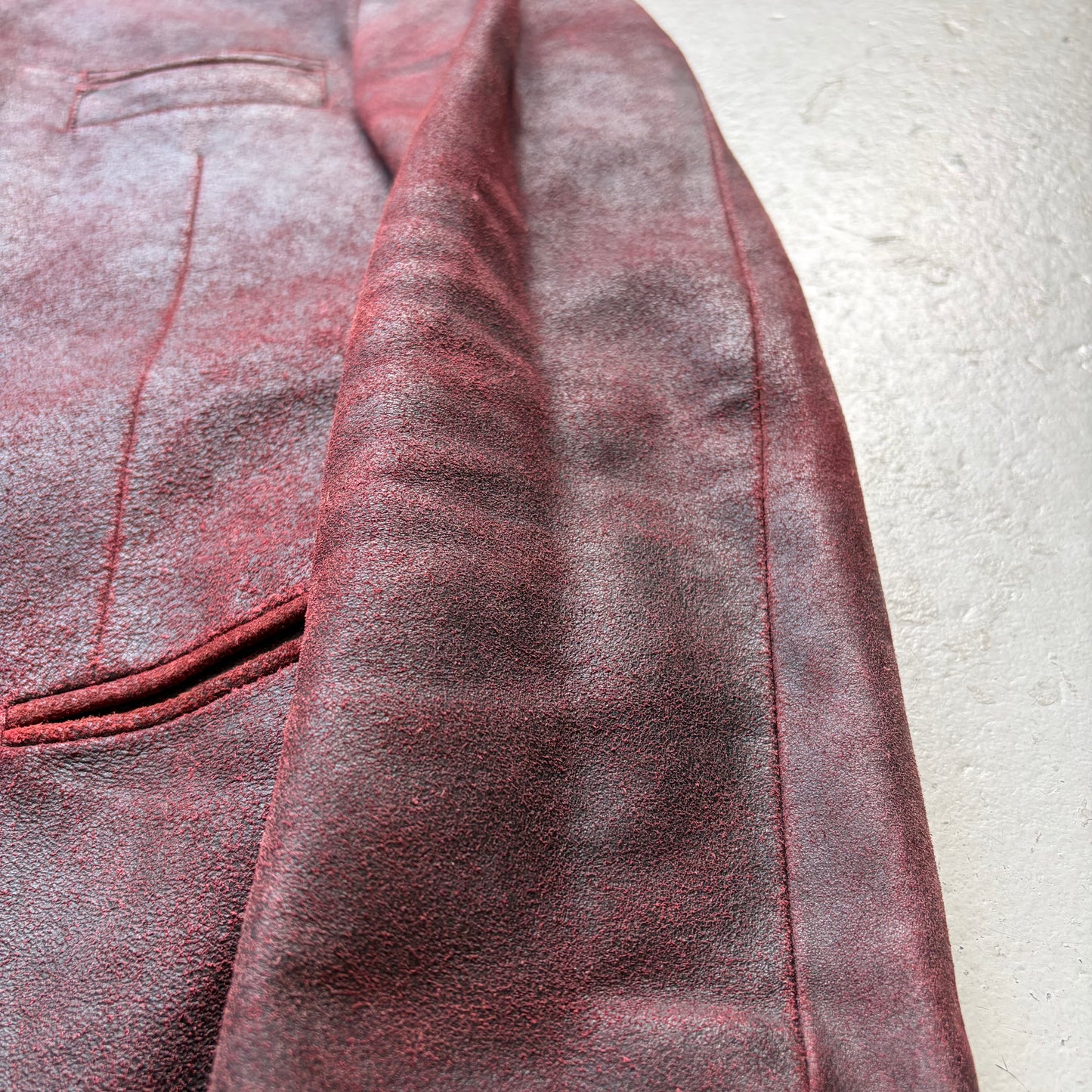 Number (N)ine FW99 Waxed Micro Suede Convertible Lapel Blazer (2)