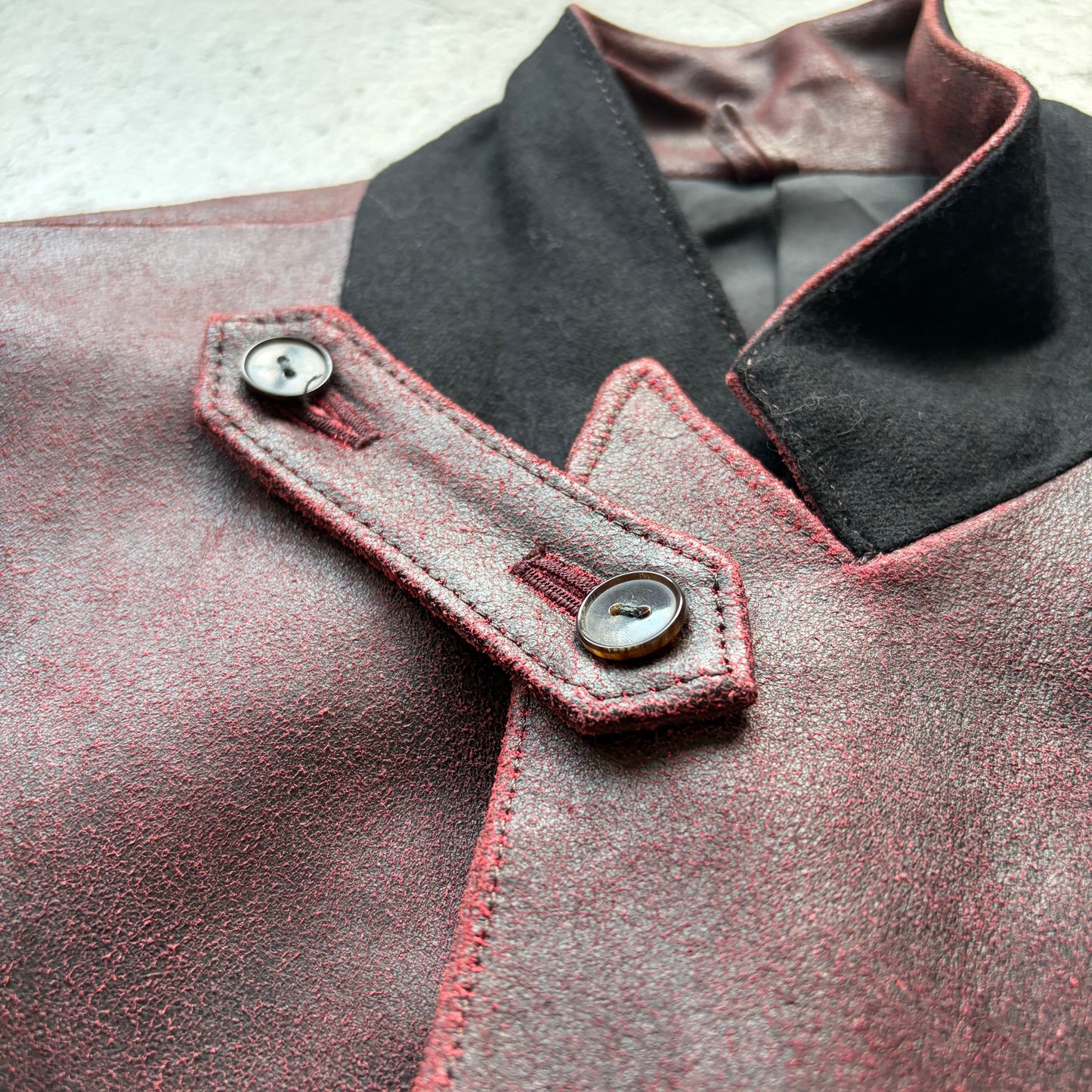 Number (N)ine FW99 Waxed Micro Suede Convertible Lapel Blazer (2)