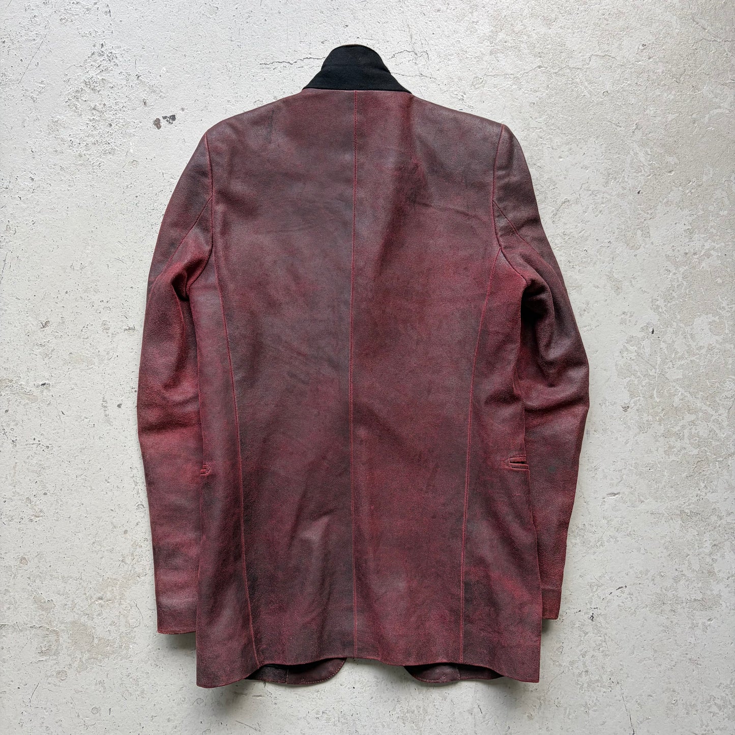 Number (N)ine FW99 Waxed Micro Suede Convertible Lapel Blazer (2)