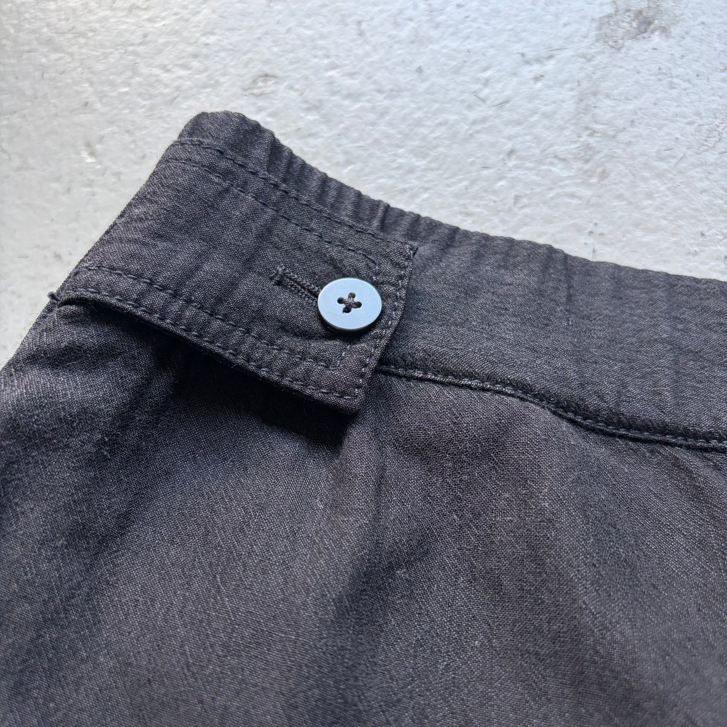 Ann Demeulemeester Black Wool Blend Wide Leg Trousers (M)