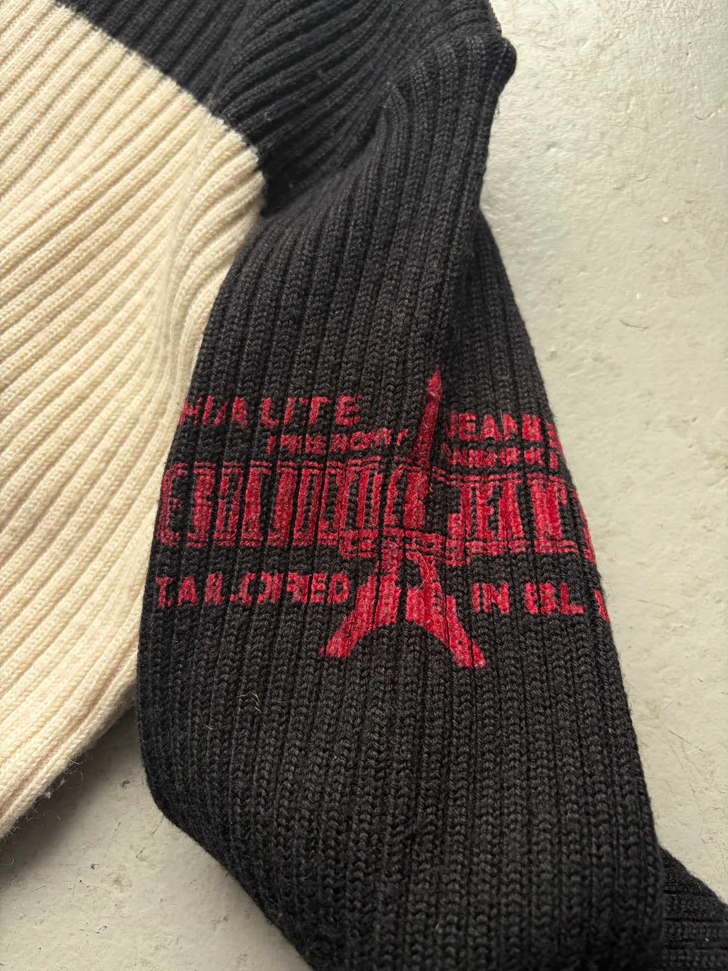 Jean Paul Gaultier Jeans Black & White Sweater (S)