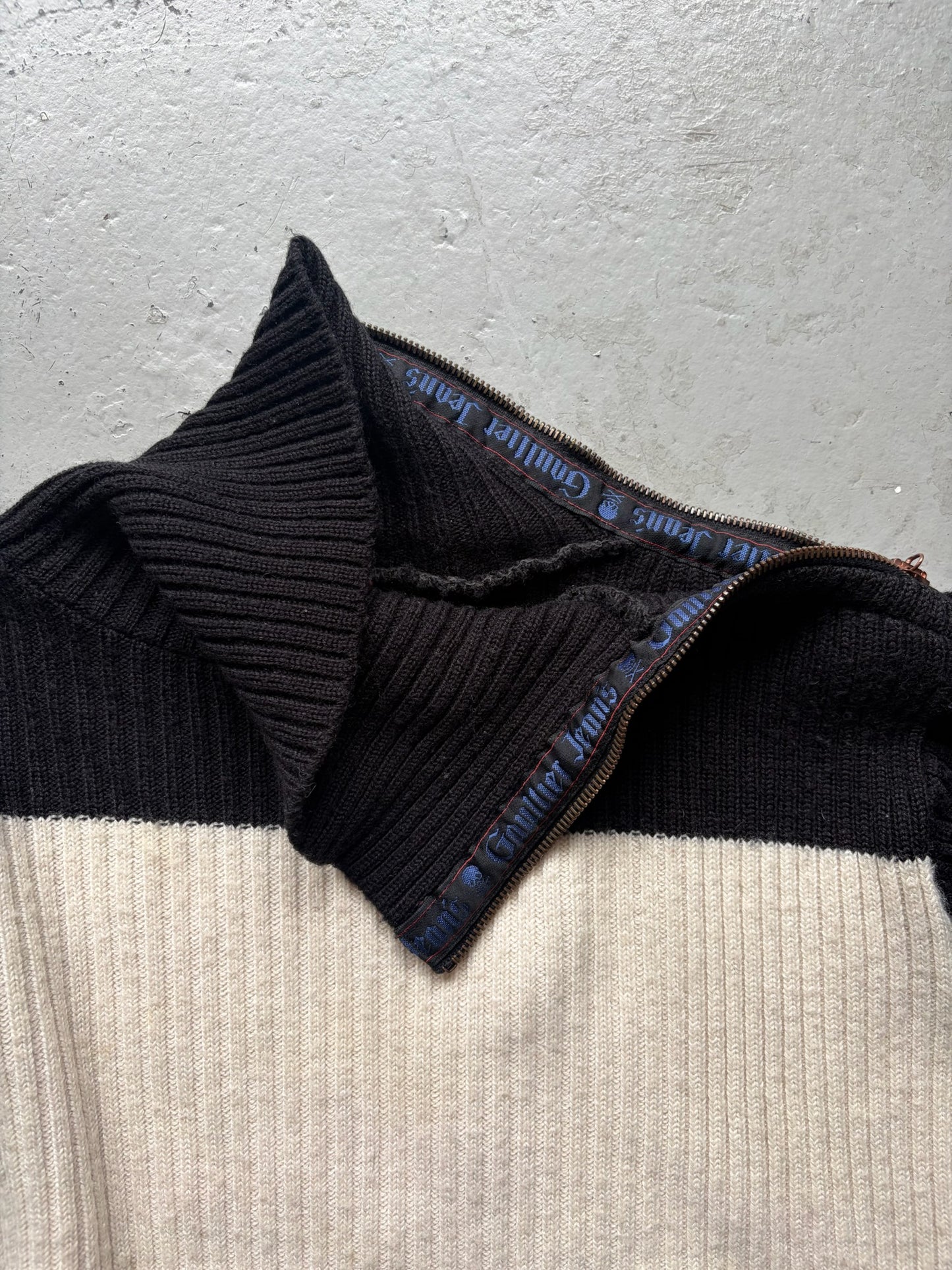 Jean Paul Gaultier Jeans Black & White Sweater (S)