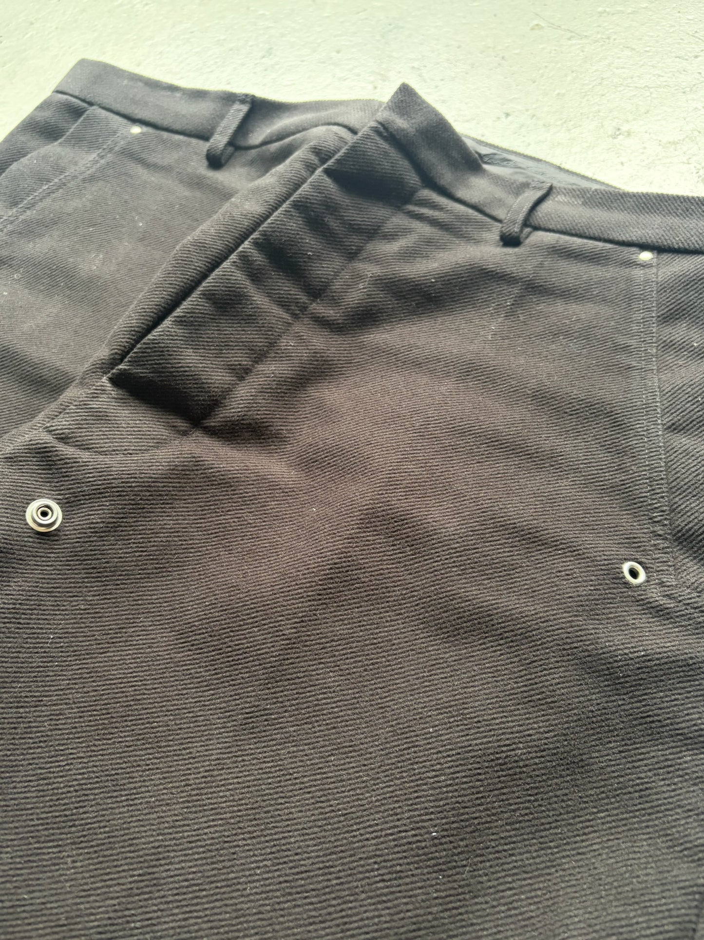 Rick Owens FW24 Porterville Black 100% Cotton Bela Trousers (56)
