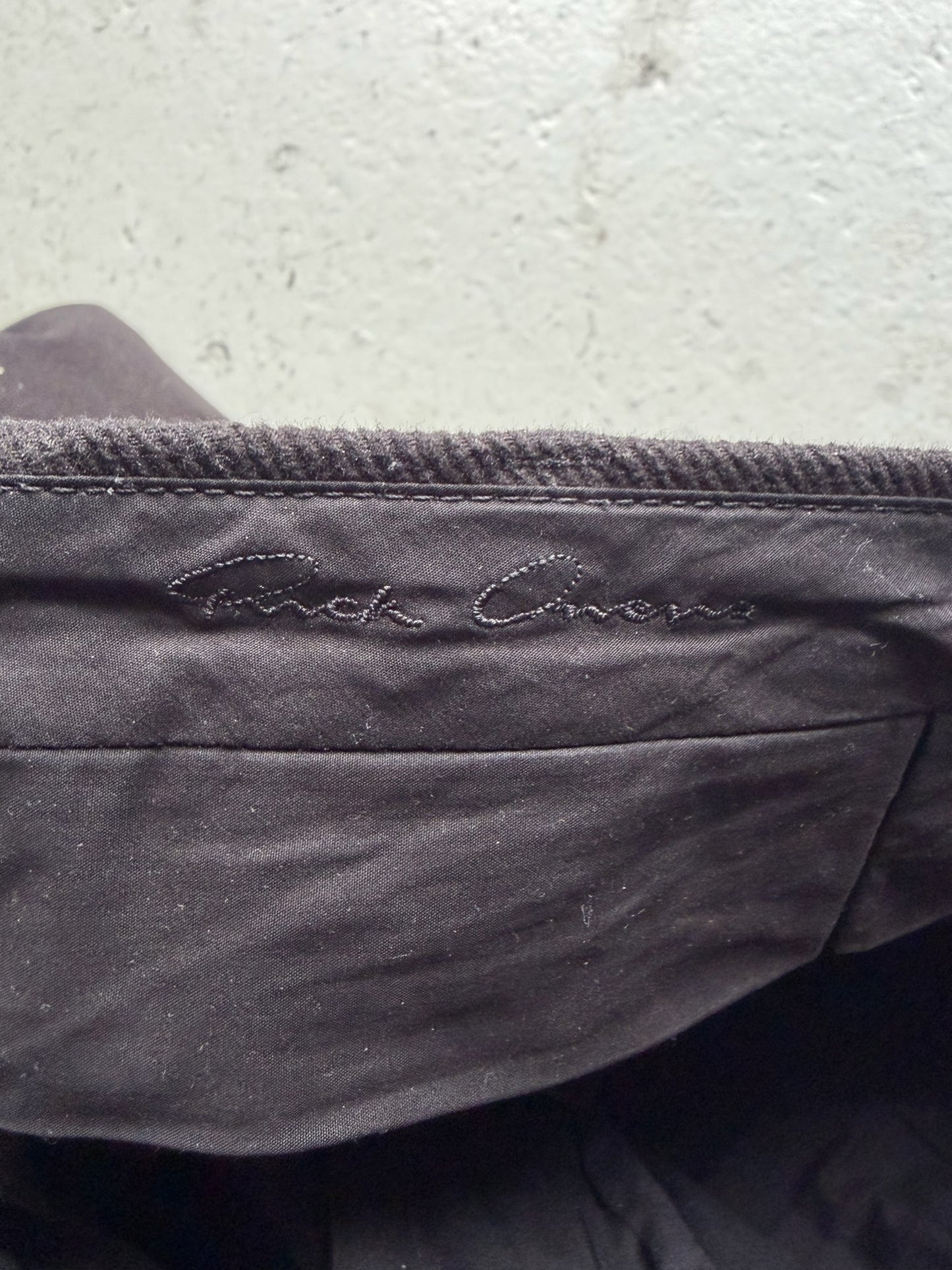 Rick Owens FW24 Porterville Black 100% Cotton Bela Trousers (56)