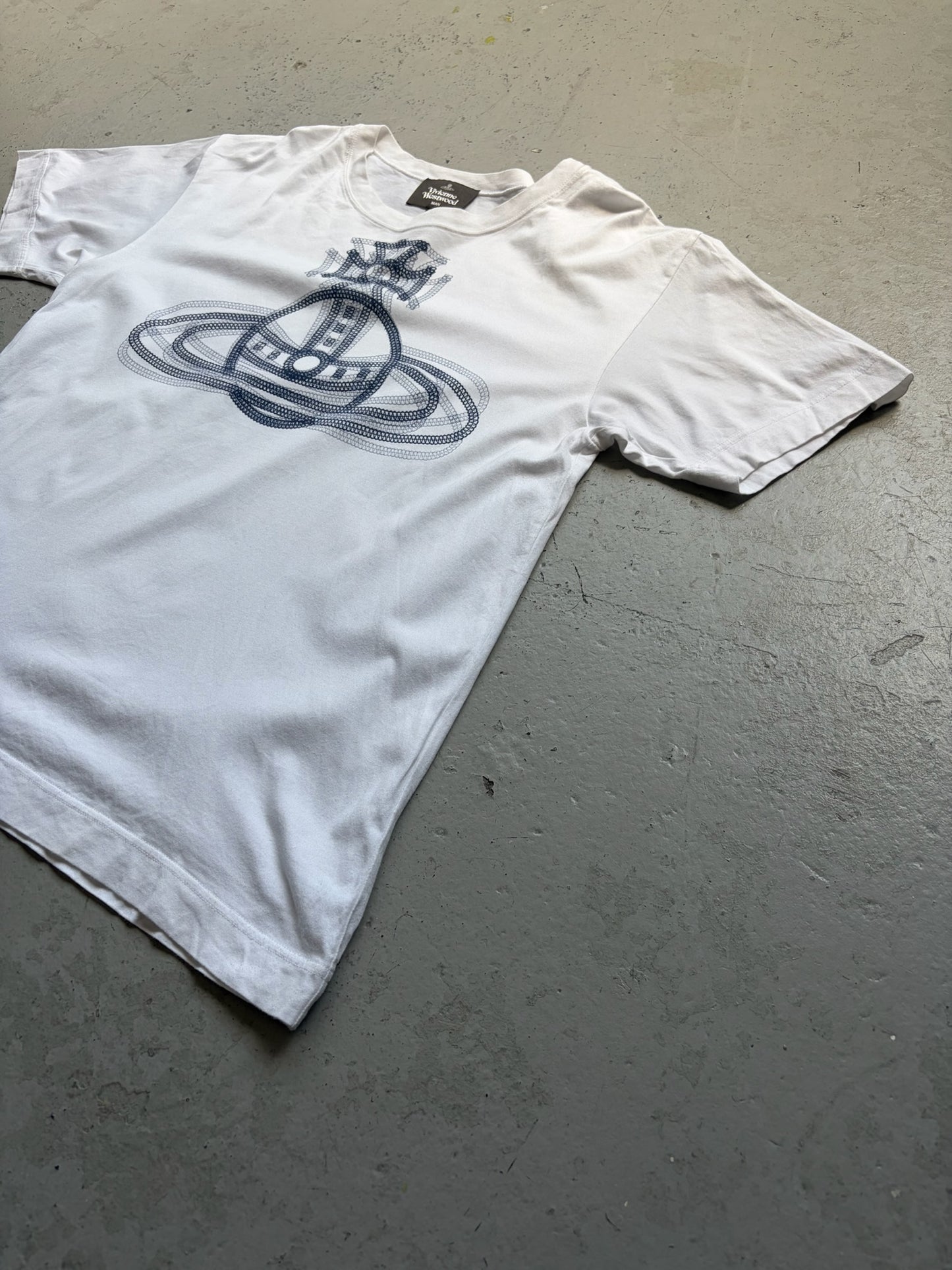 Vivienne Westwood White Orb Short Sleeve Shirt (44)