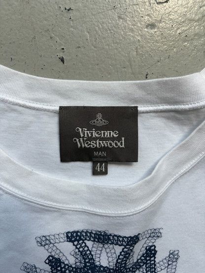 Vivienne Westwood White Orb Short Sleeve Shirt (44)