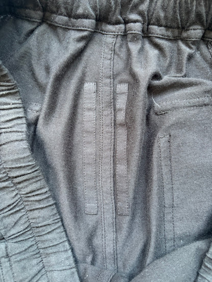Rick Owens DRKSHDW Black Creatch Cargo Cotton Sweatpants (XXL)