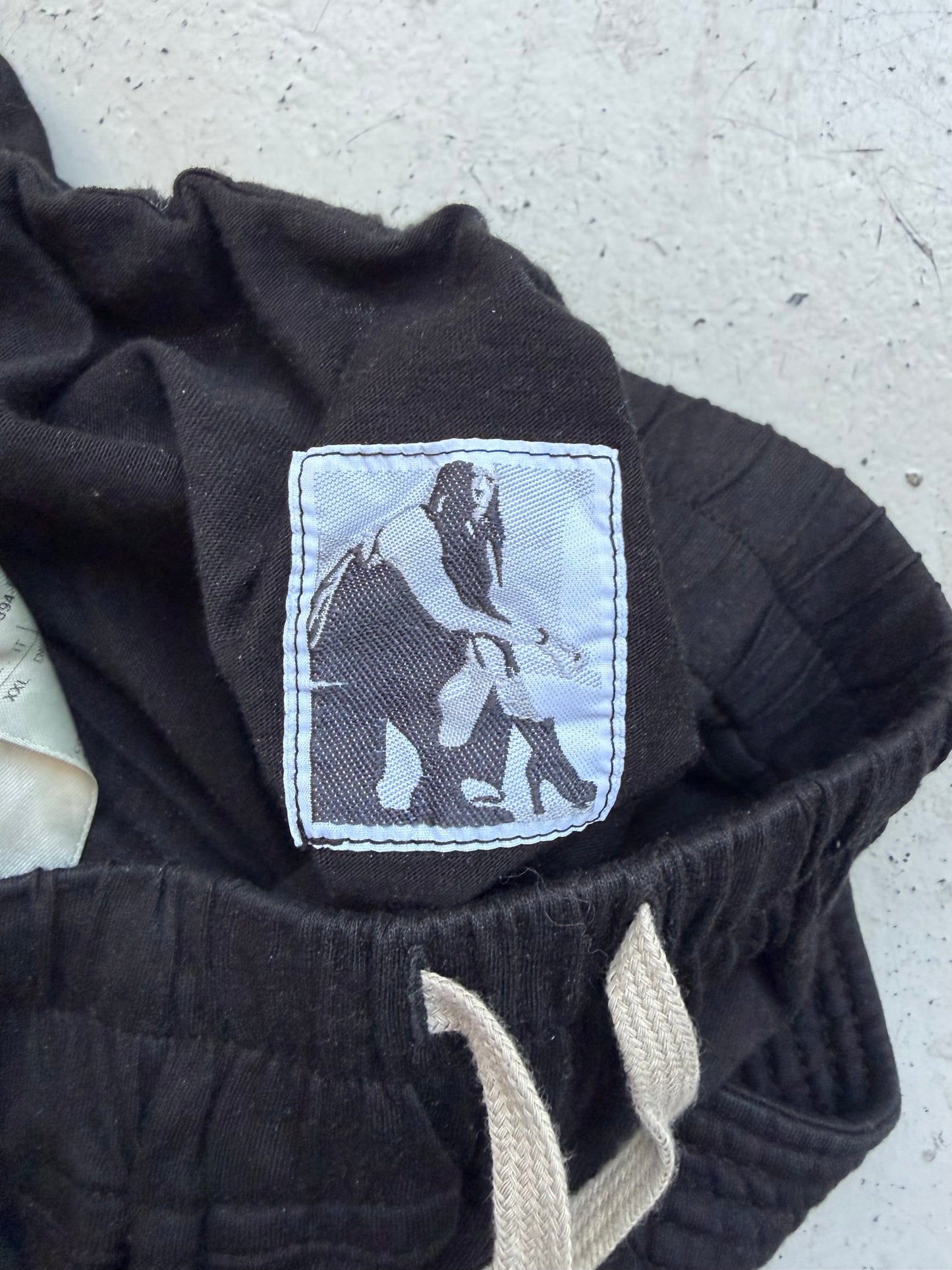 Rick Owens DRKSHDW Black Creatch Cargo Cotton Sweatpants (XXL)