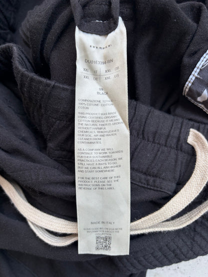 Rick Owens DRKSHDW Black Creatch Cargo Cotton Sweatpants (XXL)