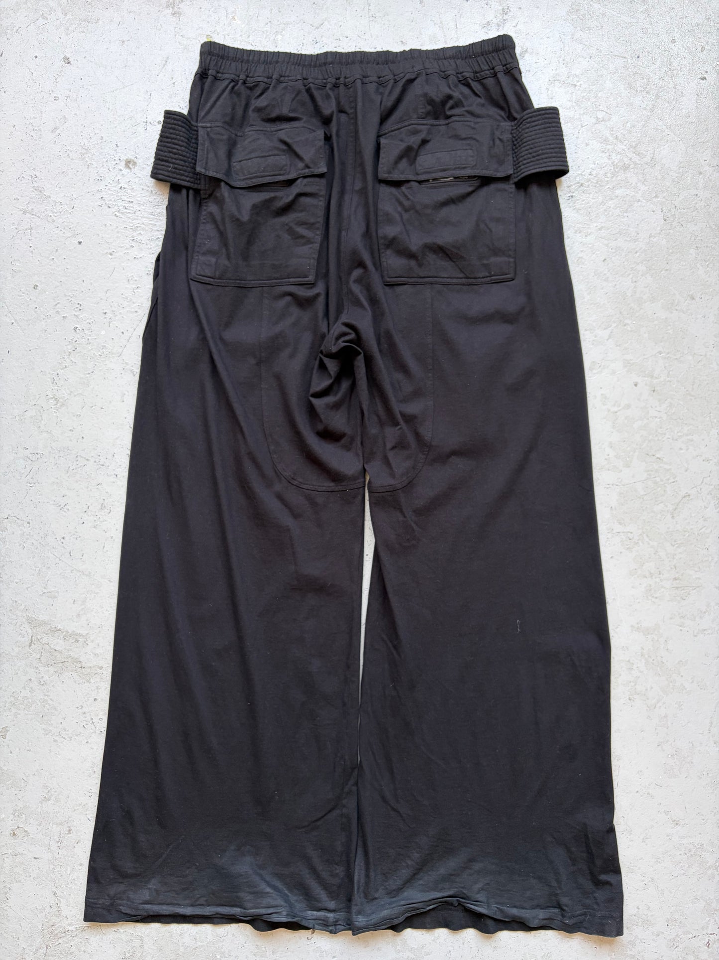 Rick Owens DRKSHDW Black Creatch Cargo Cotton Sweatpants (XXL)