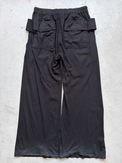 Rick Owens DRKSHDW Black Creatch Cargo Cotton Sweatpants (XXL)