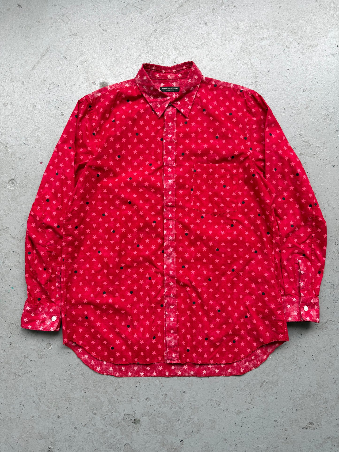 Comme Des Garcons Homme Plus AD2002 Red Star Button Up (L)