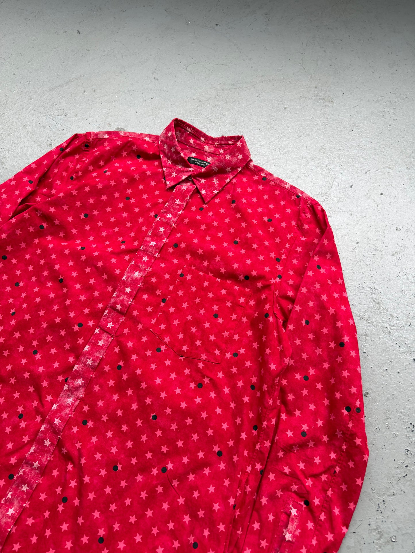 Comme Des Garcons Homme Plus AD2002 Red Star Button Up (L)