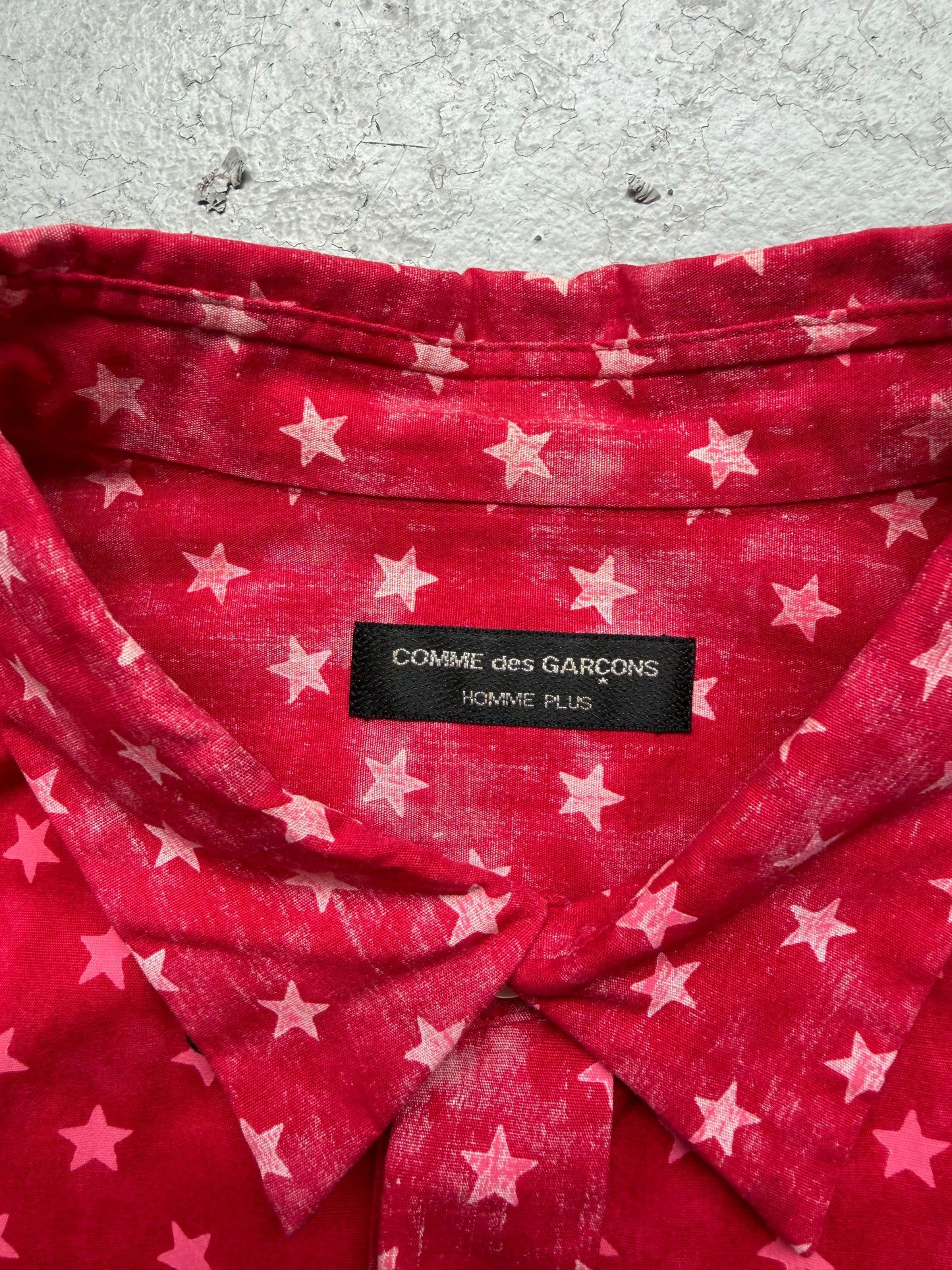 Comme Des Garcons Homme Plus AD2002 Red Star Button Up (L)
