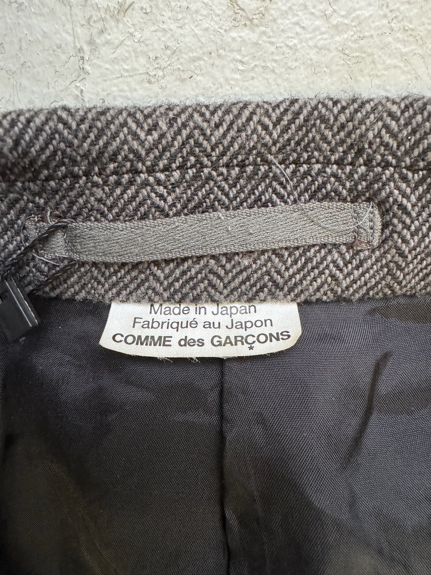 Comme Des Garçons Homme Deux 2023 Grey Distressed Blazer (L)