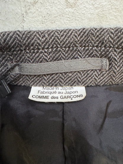 Comme Des Garçons Homme Deux 2023 Grey Distressed Blazer (L)