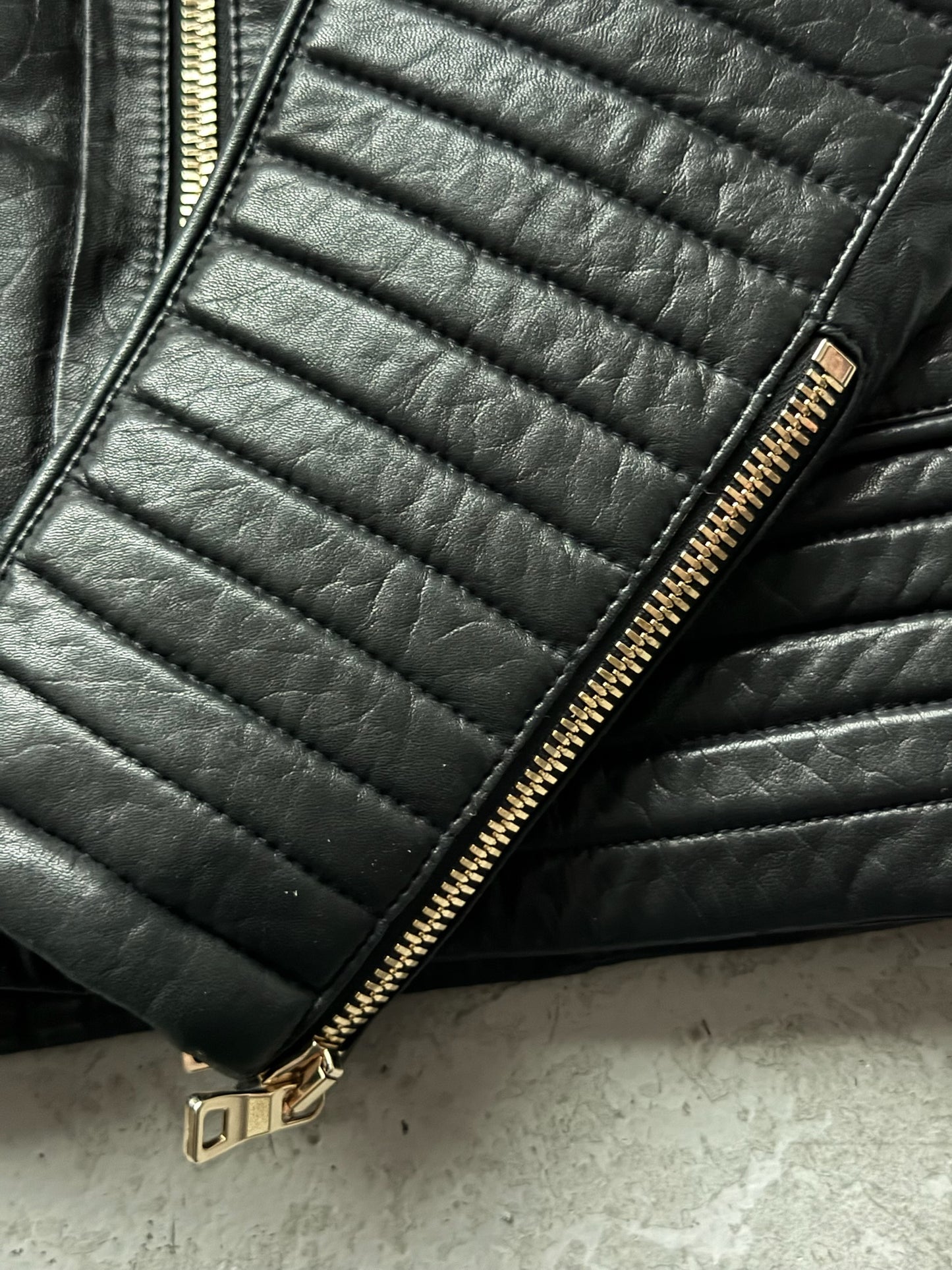 Balmain FW17 Lamb Leather Shearling Lined Black Jacket (52)