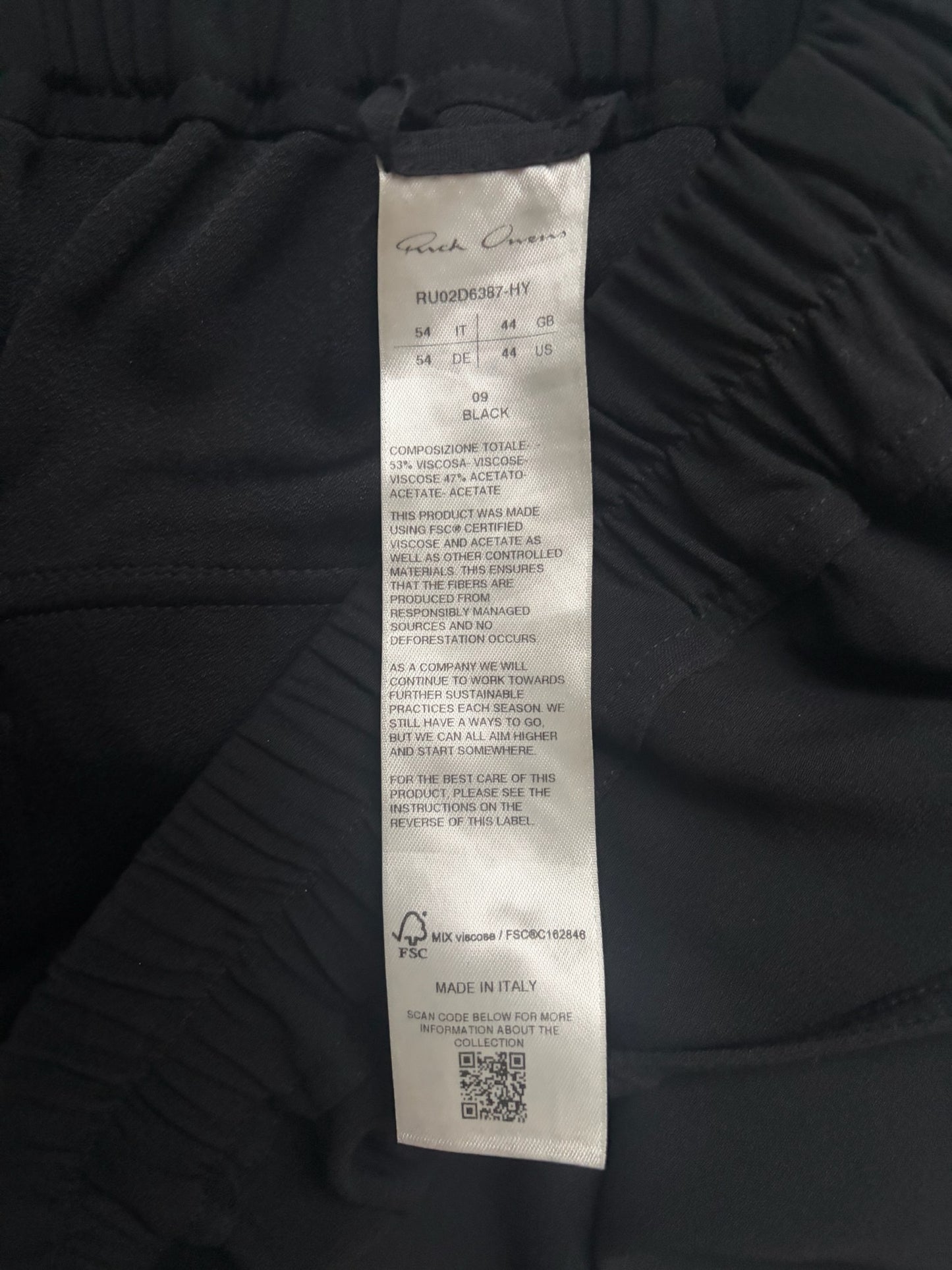 Rick Owens FW24 PORTERVILLE Viscose Trousers (54)