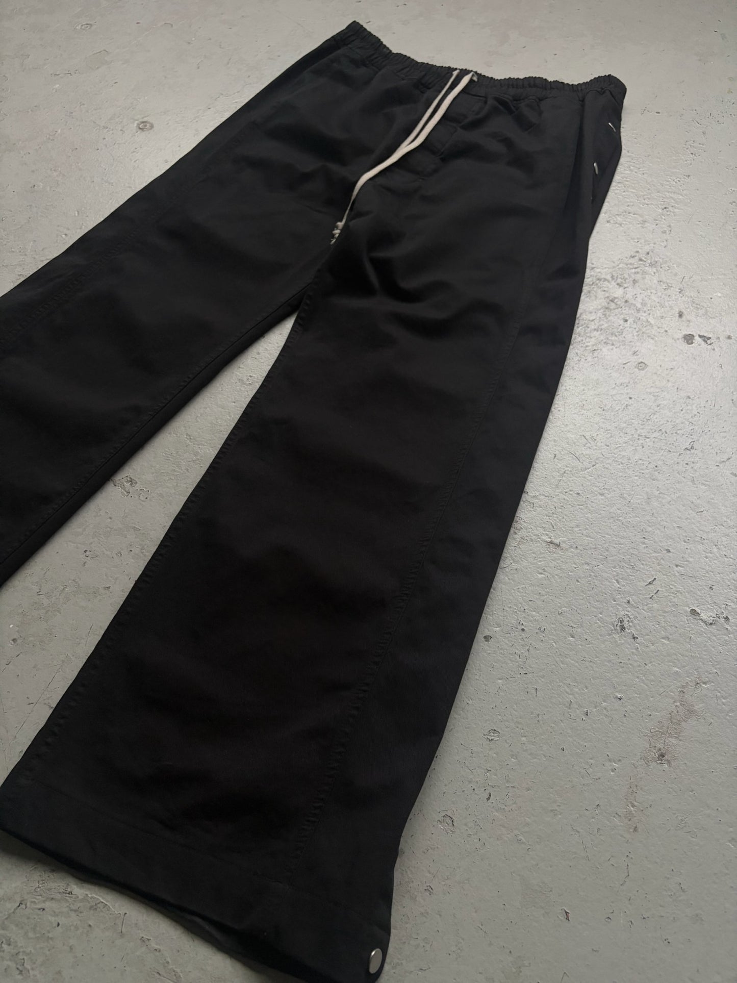 Rick Owens DRKSHDW FW24 Black Pusher Pants (XL)
