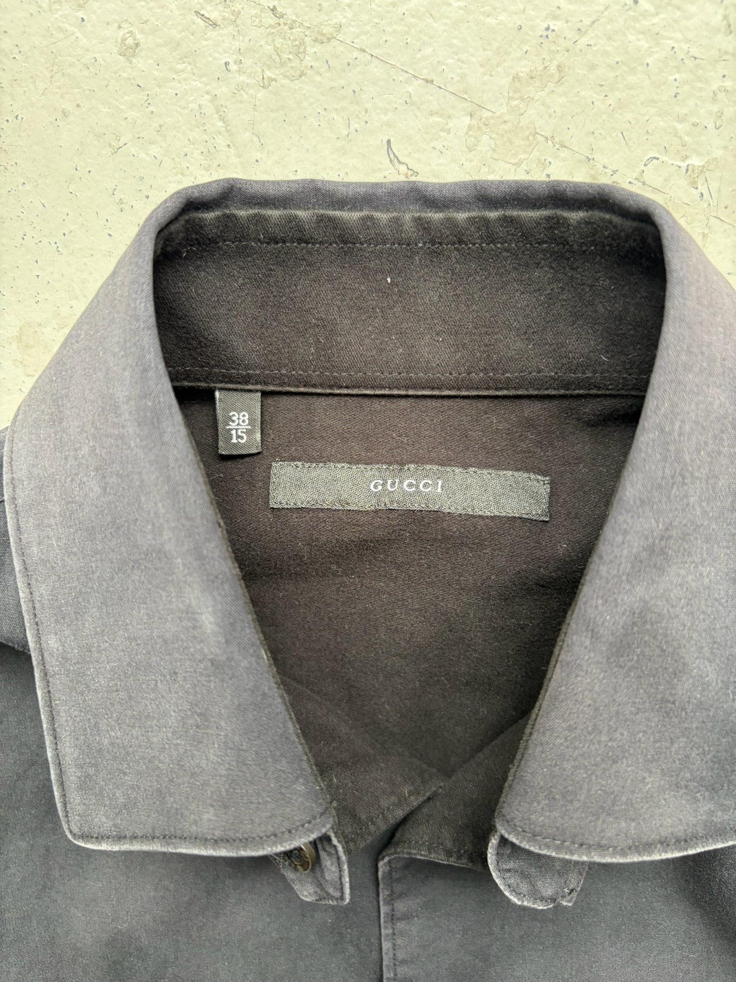 Gucci Black Fleece Lined Button Up (M)