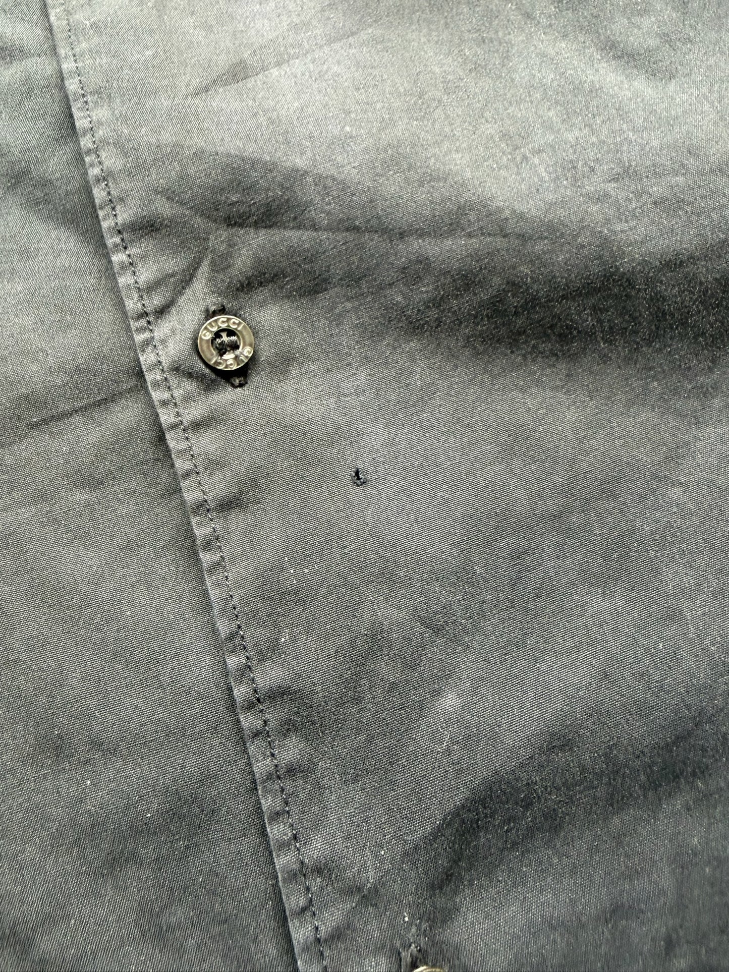 Gucci Black Fleece Lined Button Up (M)