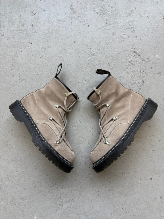 Rick Owens 1460 Bex Suede Lace Up Boot Taupe (11)