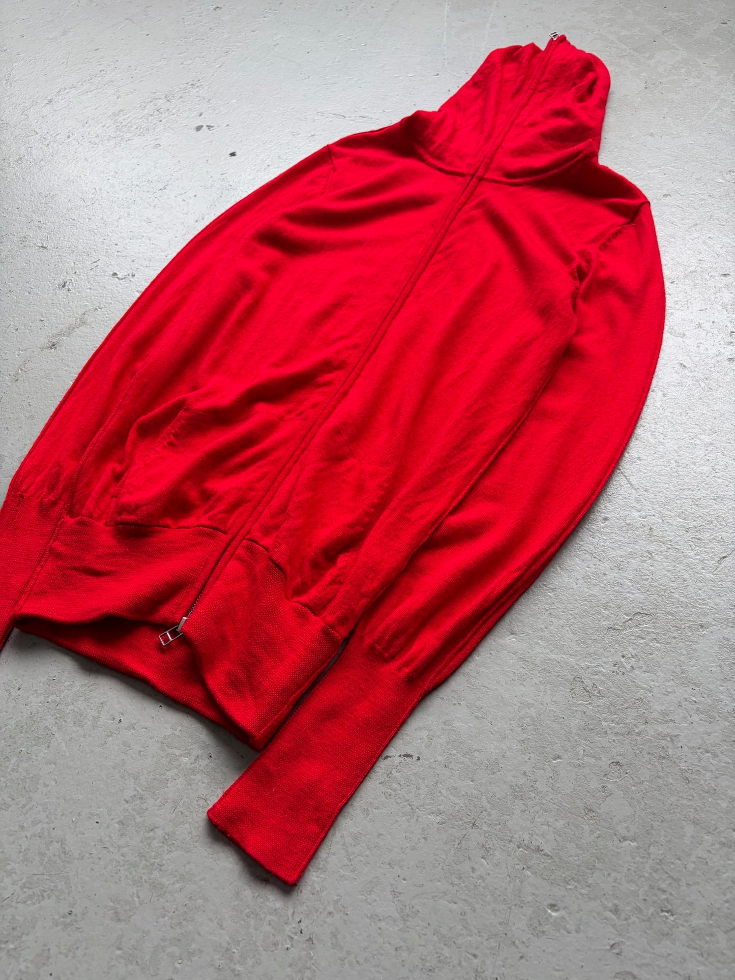 Unconditional Zip Up Red Gimp Hoodie (L)