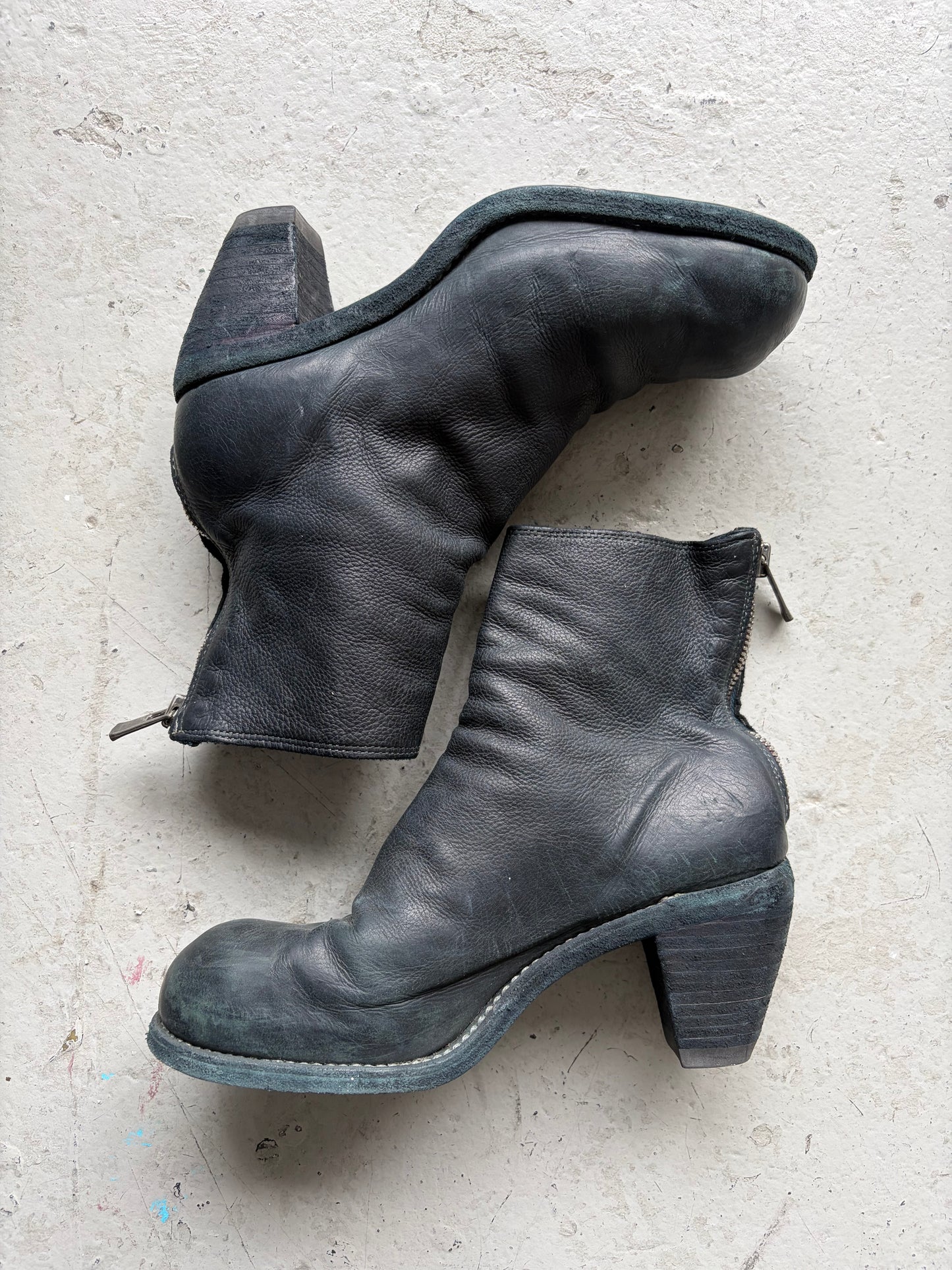 Guidi 3006 Horse Leather Backzip Heels (37)