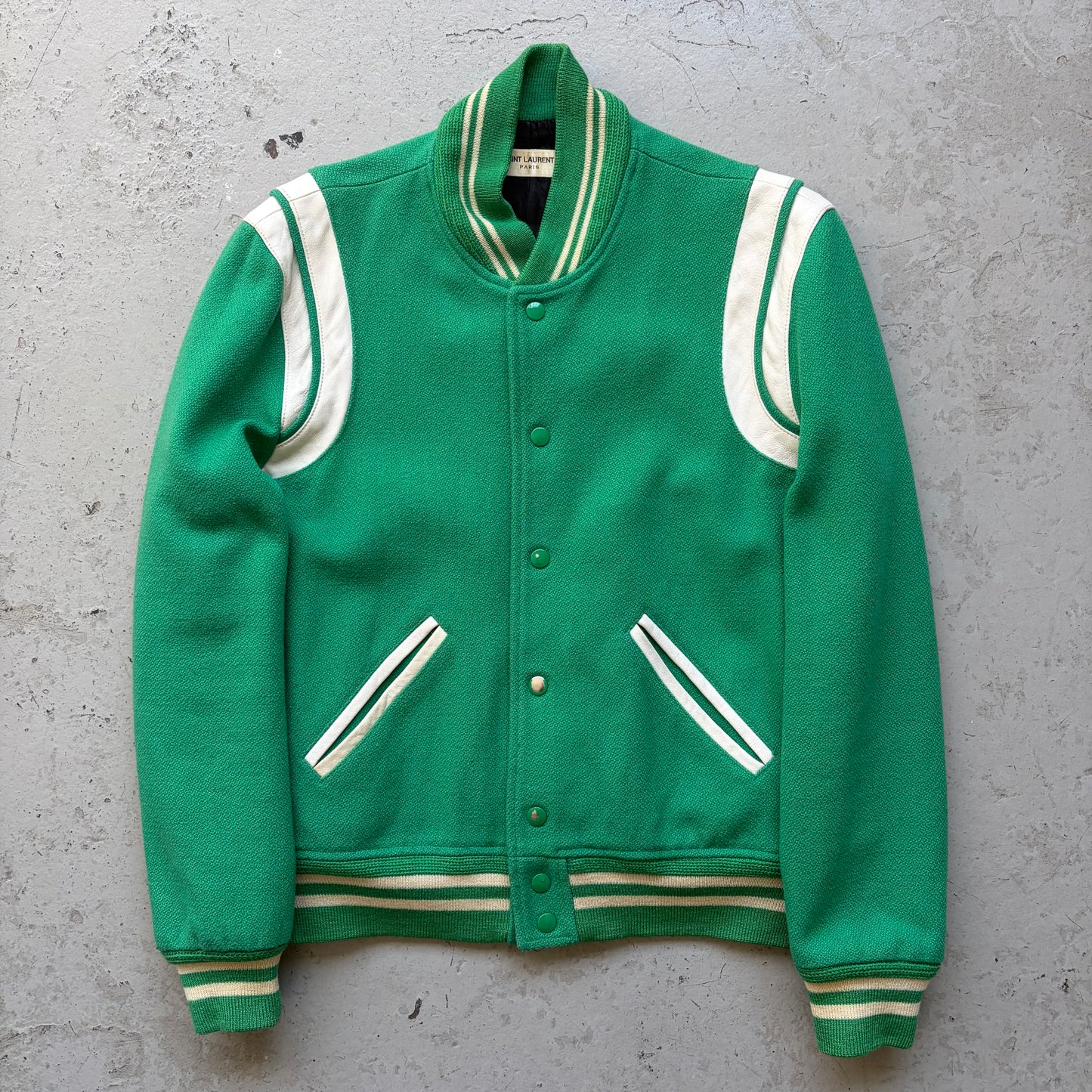 Saint Laurent Paris 2016 Green Teddy Jacket (48)