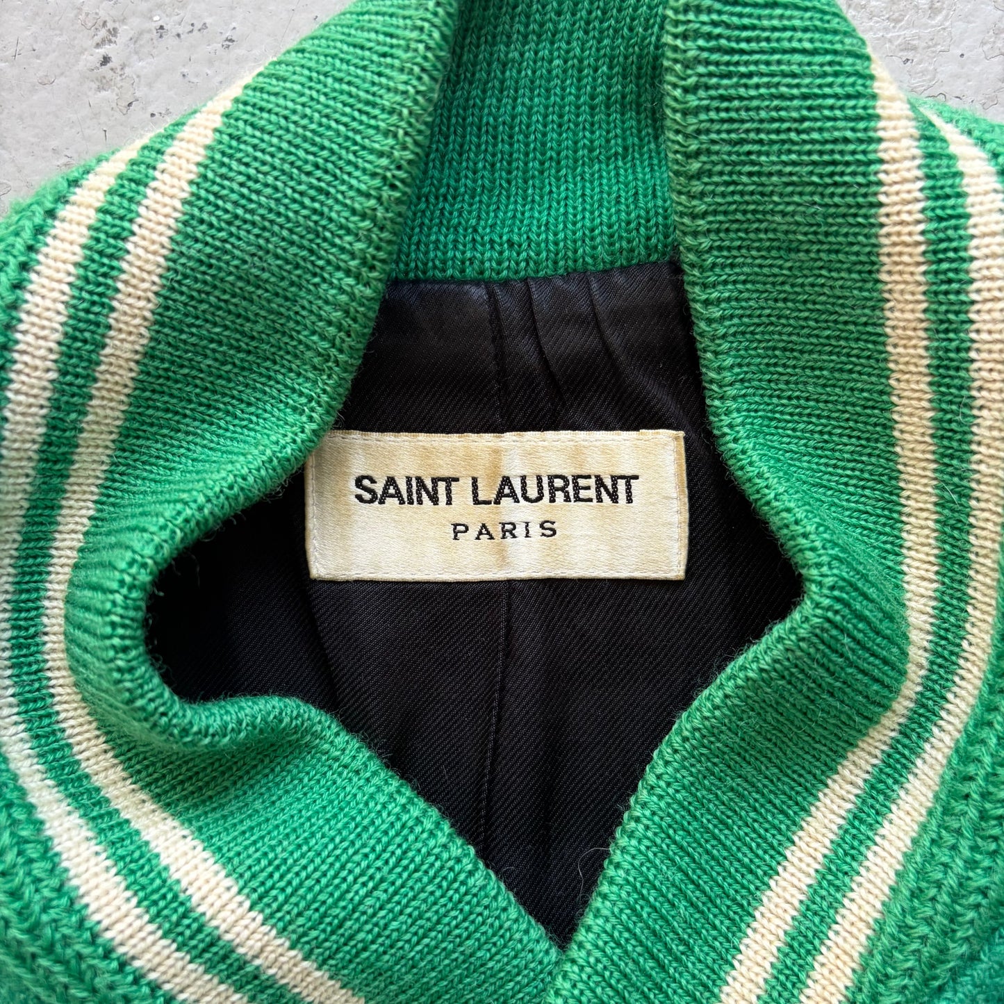 Saint Laurent Paris 2016 Green Teddy Jacket (48)