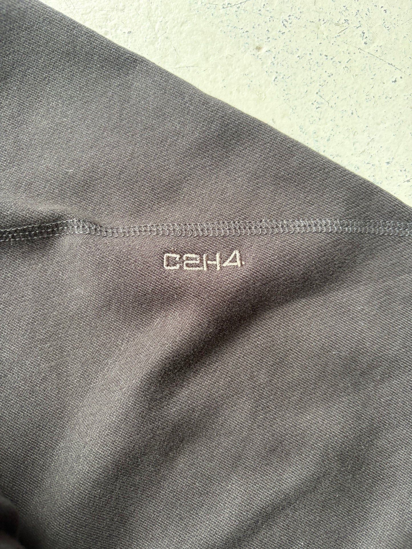 C2H4 Black Distressed Crewneck (XL)