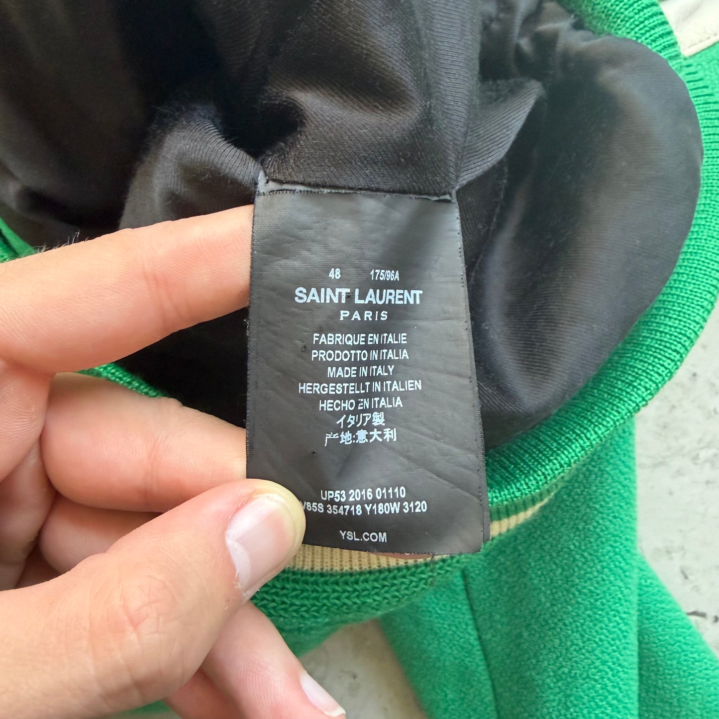 Saint Laurent Paris 2016 Green Teddy Jacket (48)