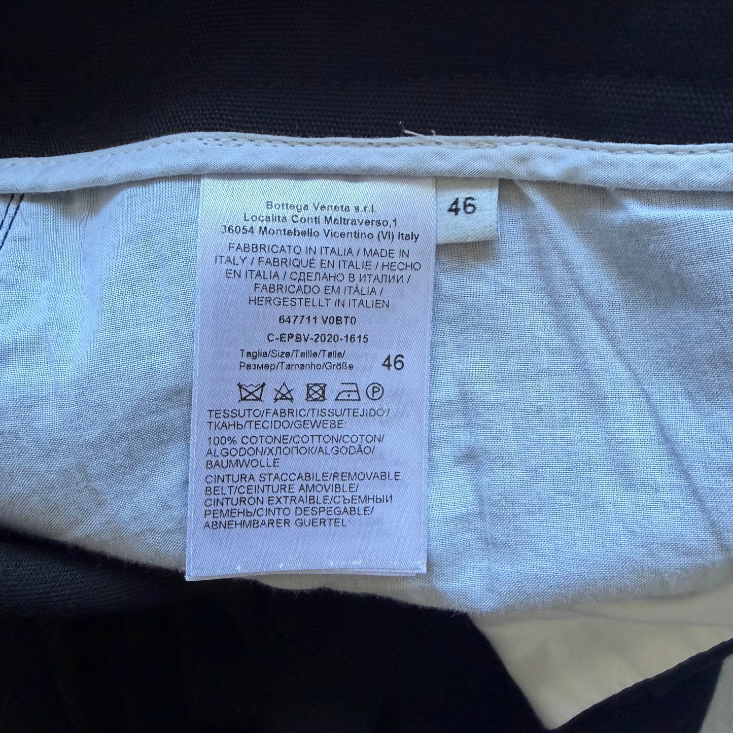 Bottega Veneta Black Cargo Pants (46)