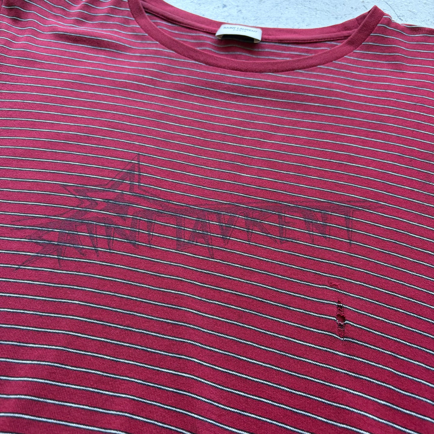Saint Laurent 2019 Red Striped Shirt (M)