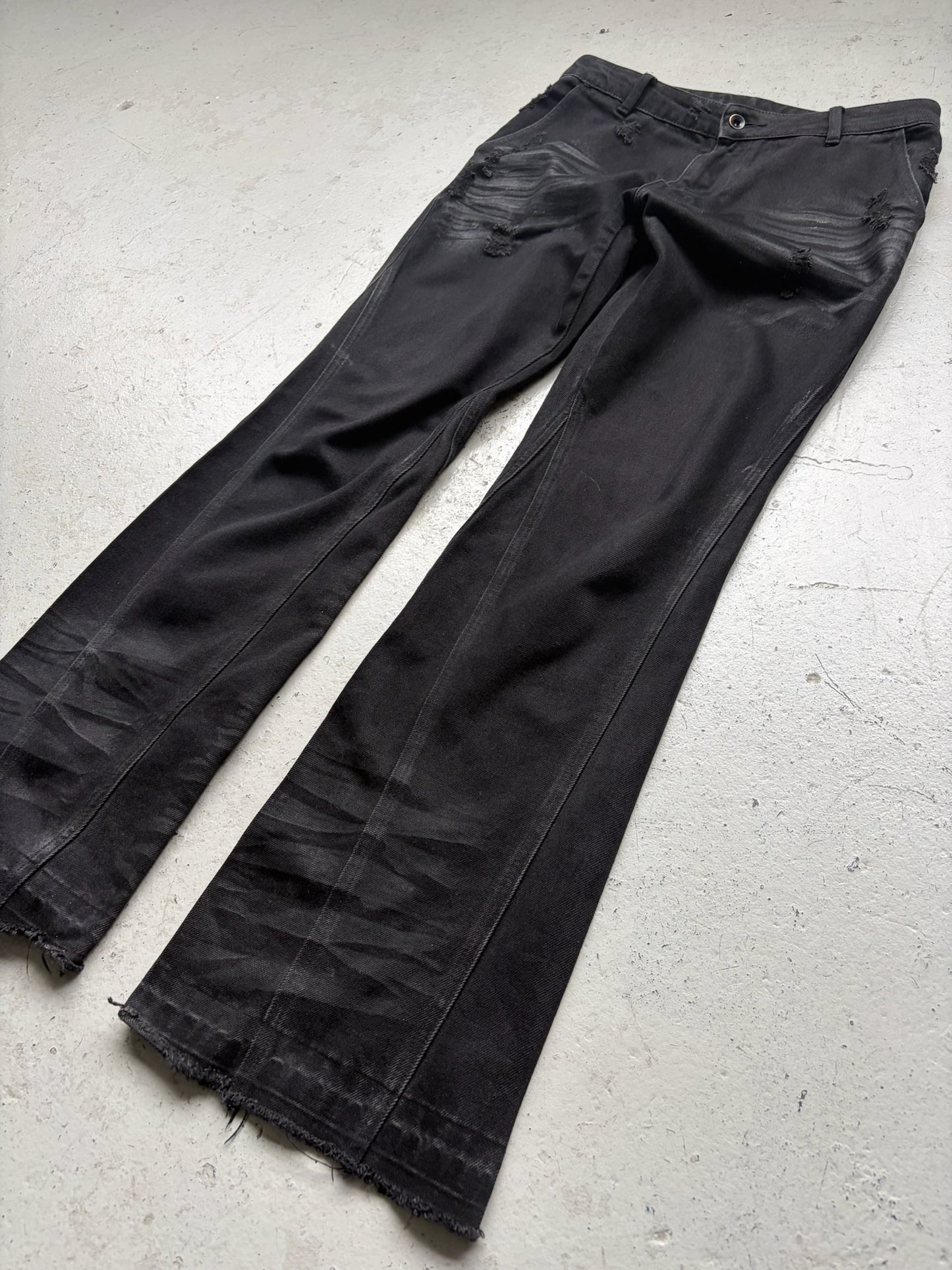 Troubled Waters Bootcut Distressed Denim (M)