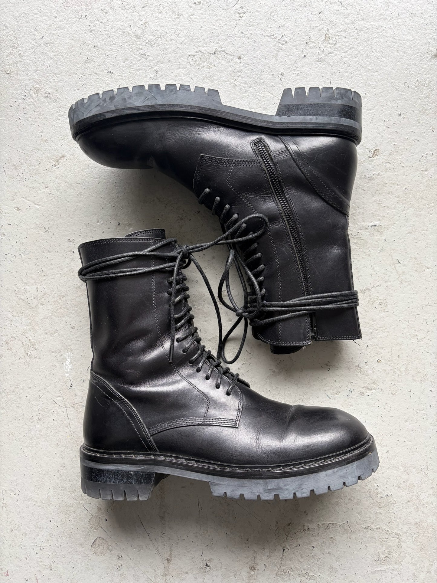 Ann Demeulemeester Lace Up Combat Boots (41)