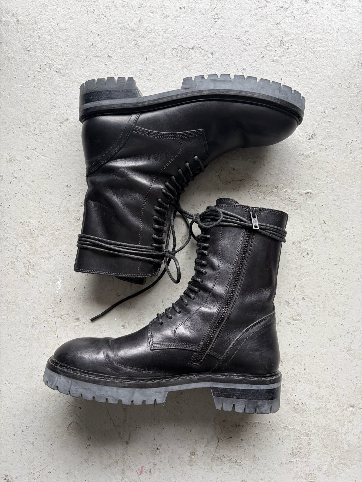 Ann Demeulemeester Lace Up Combat Boots (41)