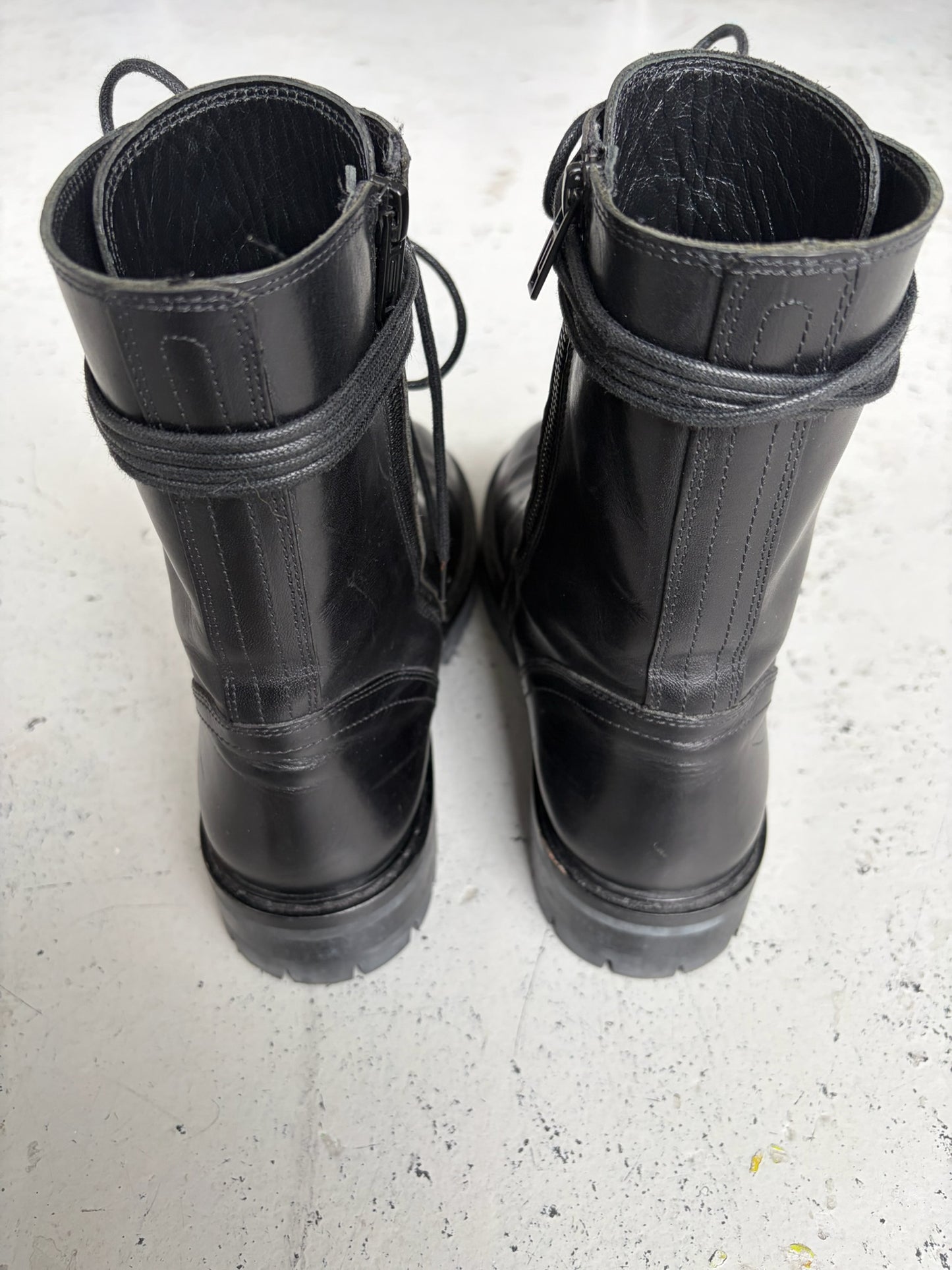 Ann Demeulemeester Lace Up Combat Boots (41)