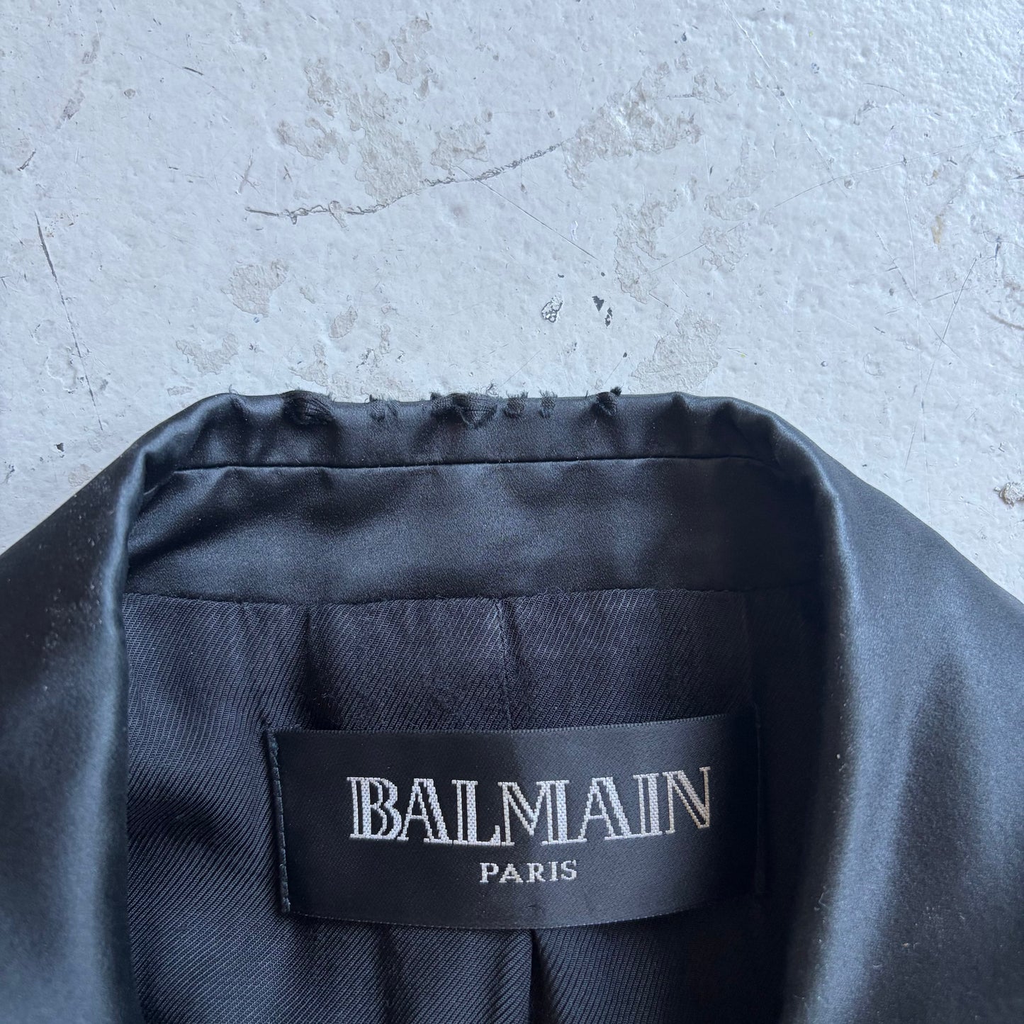Balmain Decarnin Black Wool Shawl Blazer (36)