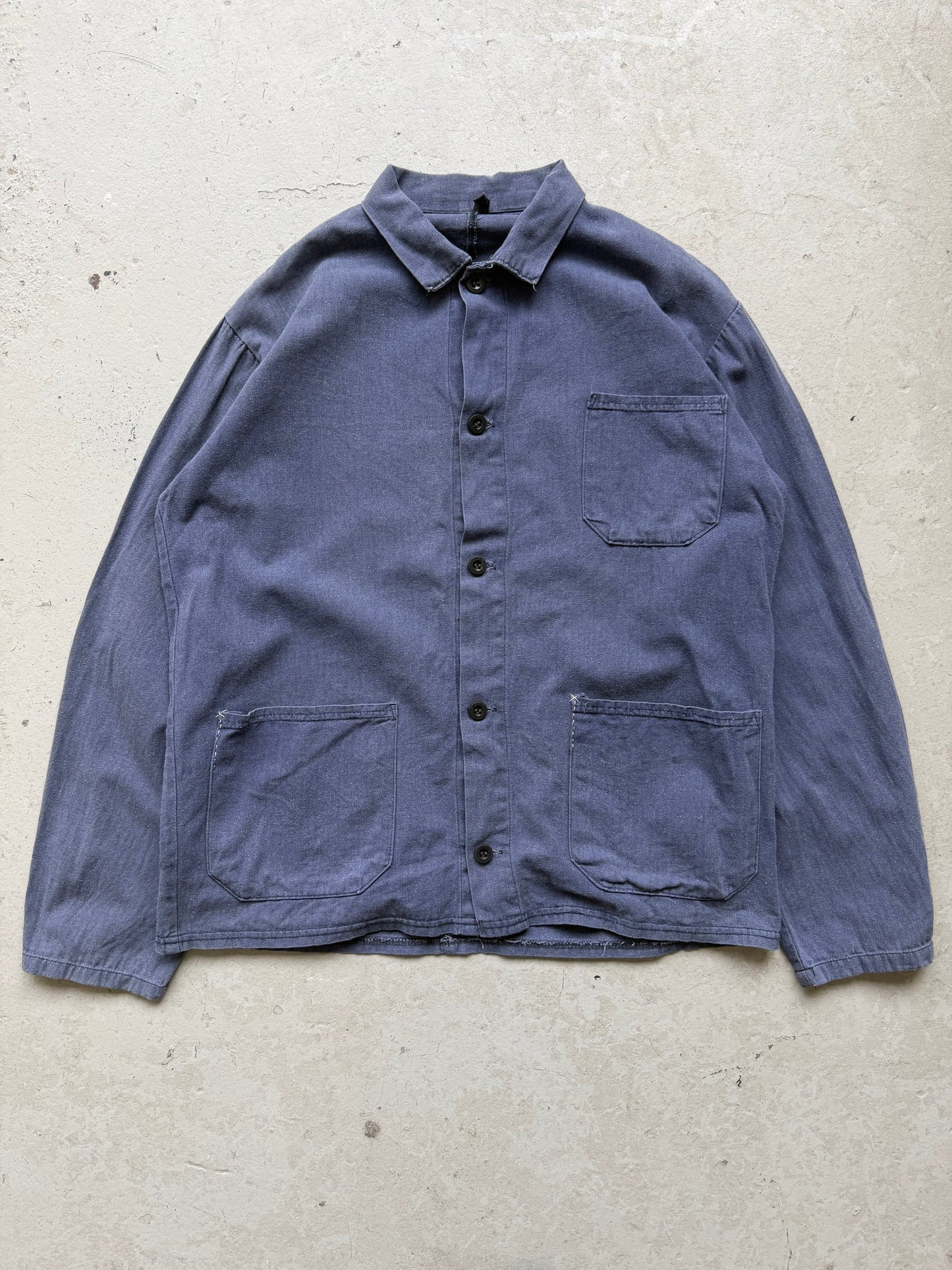 Vintage Blue Cotton Button Up (L)